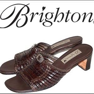 ☀️ 4/$20 Brighton Freddi Brown Leather Sandals-6.5